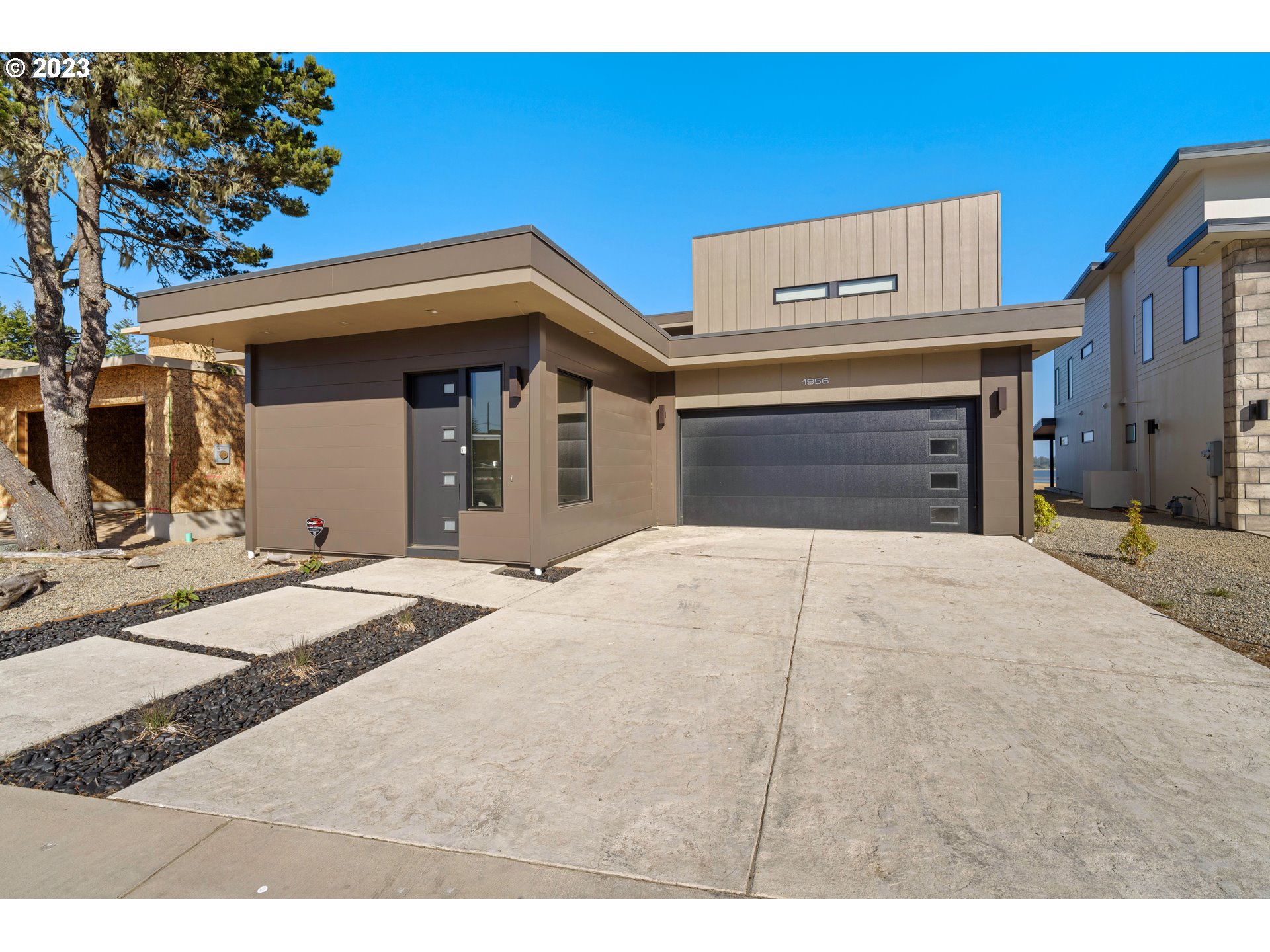 a view of a house with a space