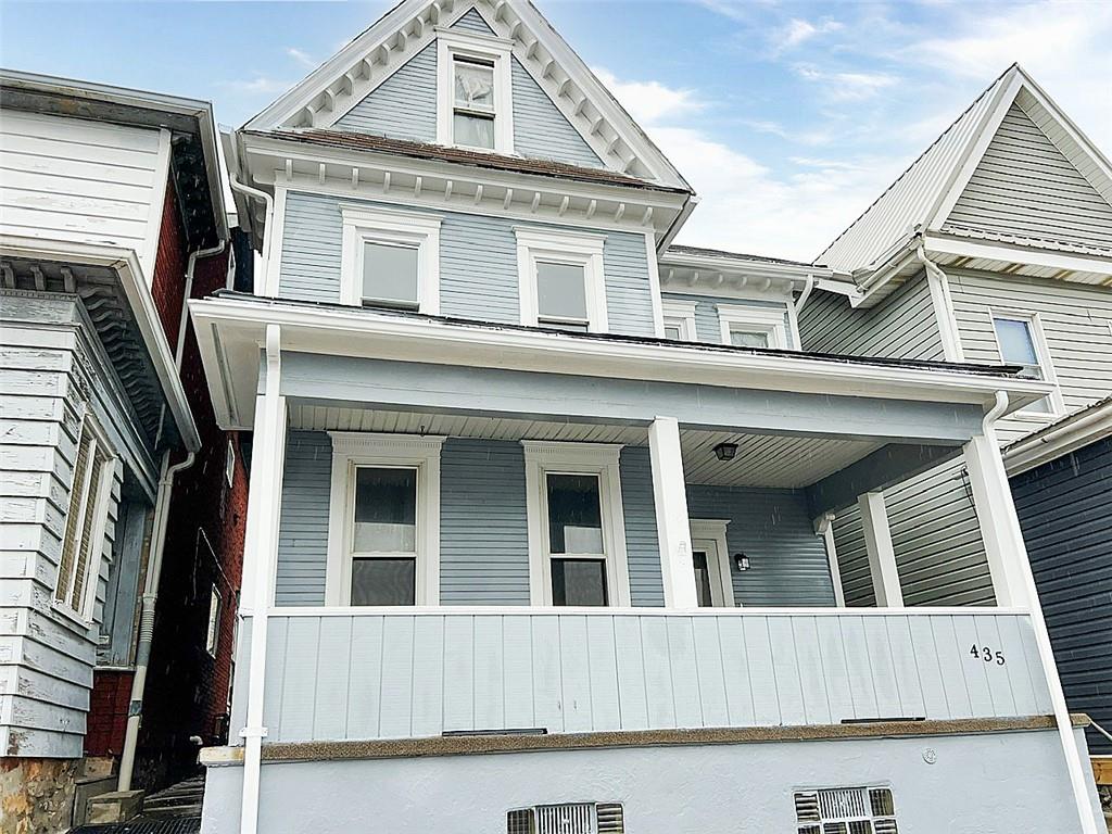 a front view of a house