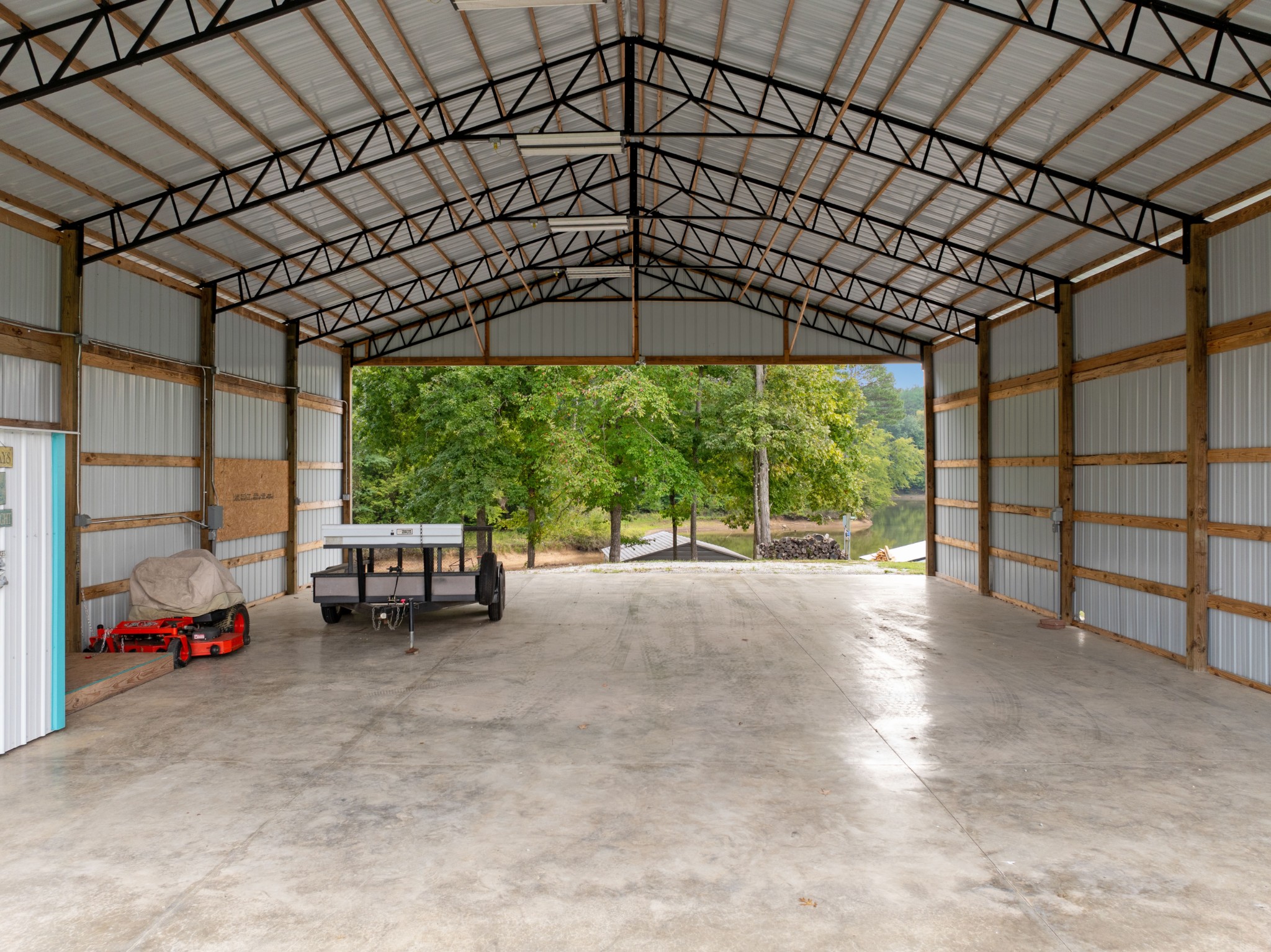 a view of a big room with porch and patio