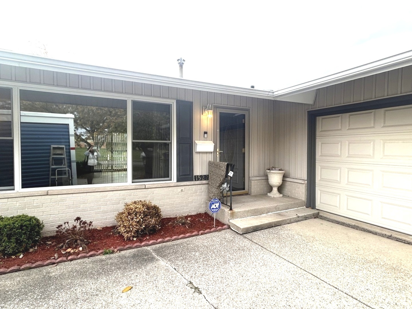 front view of a house with a outdoor space