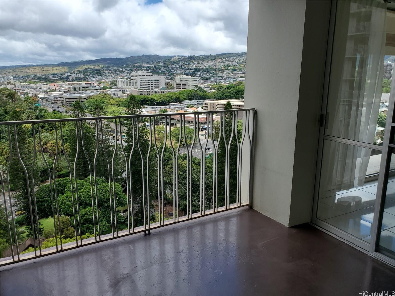 a view of a balcony