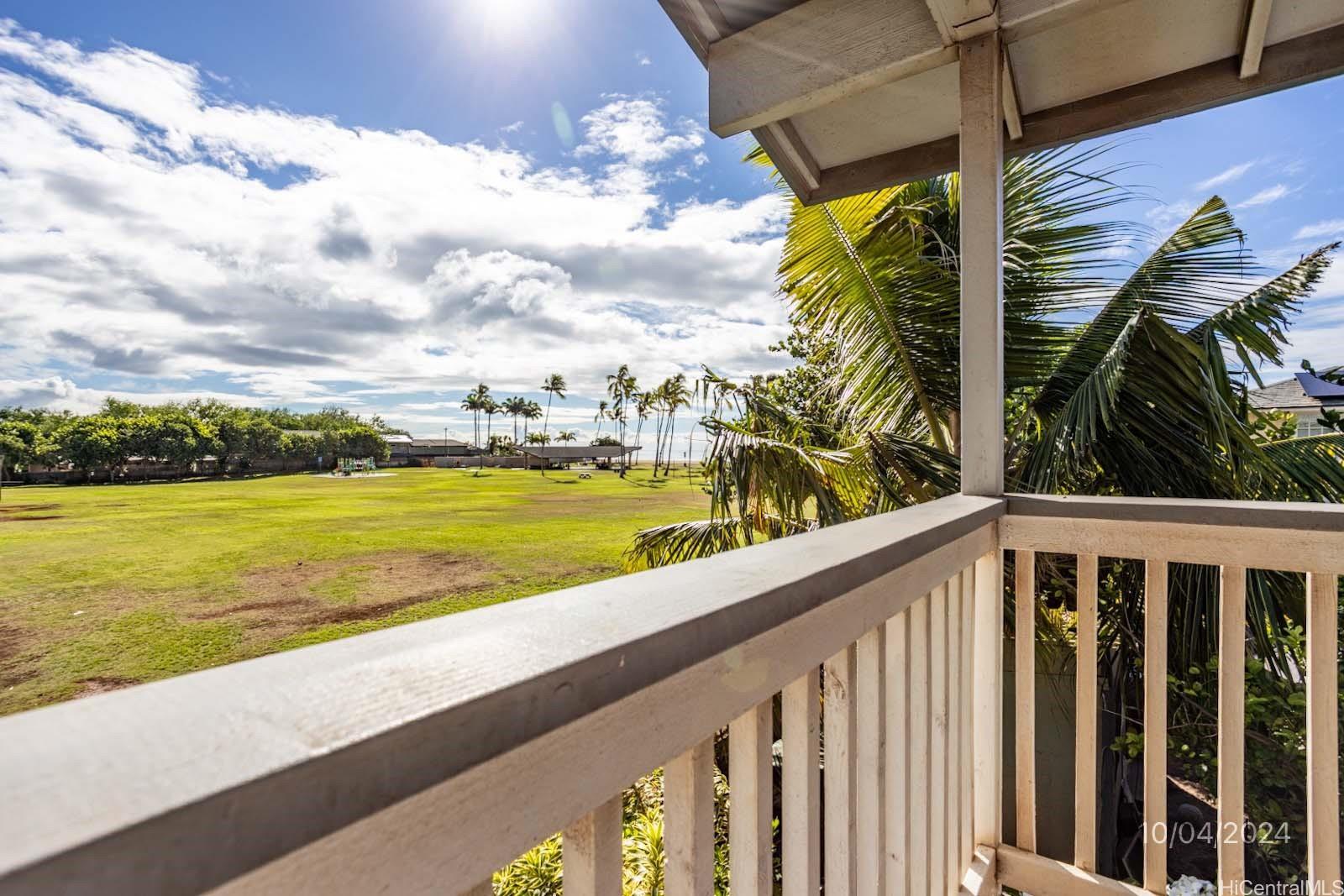 a view of ocean from a balcony