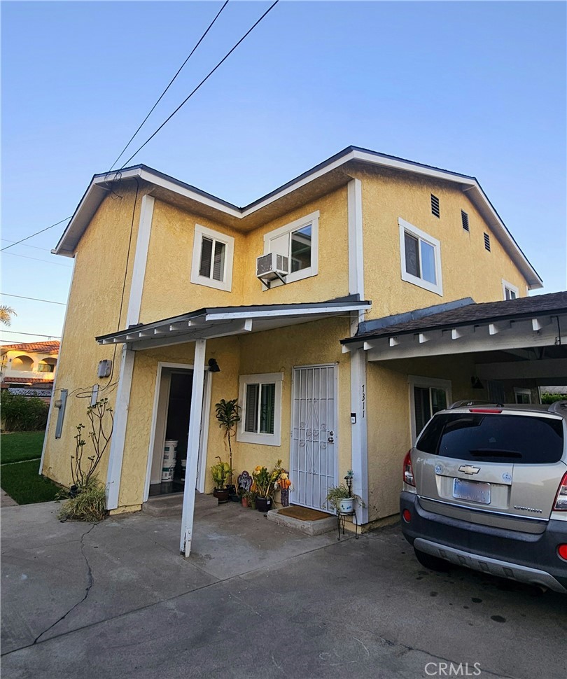 a front view of a house