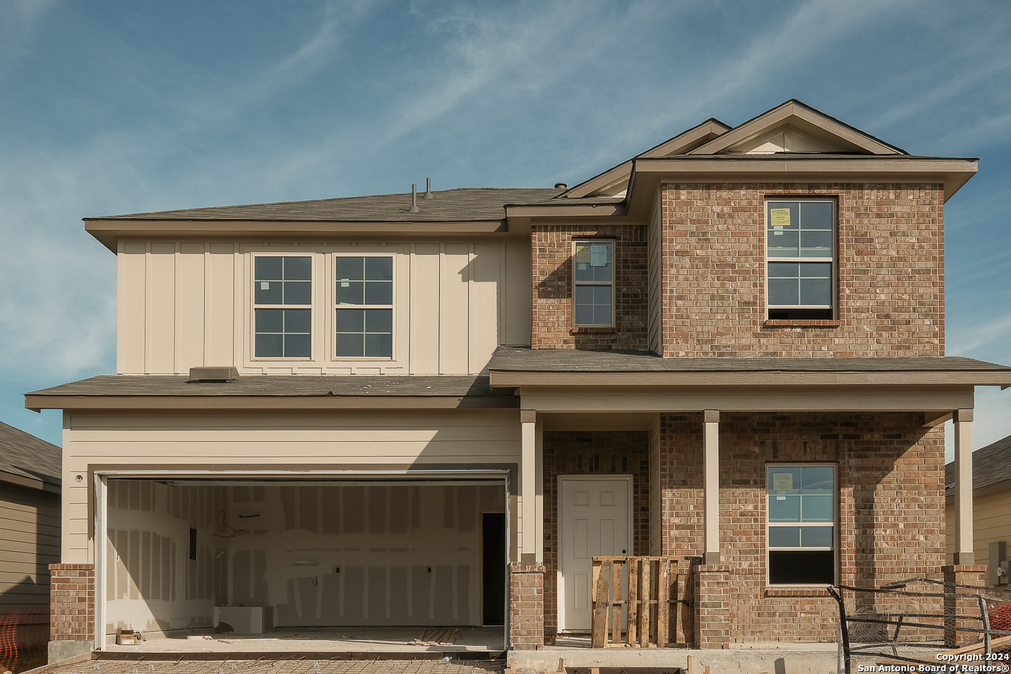 a front view of a house