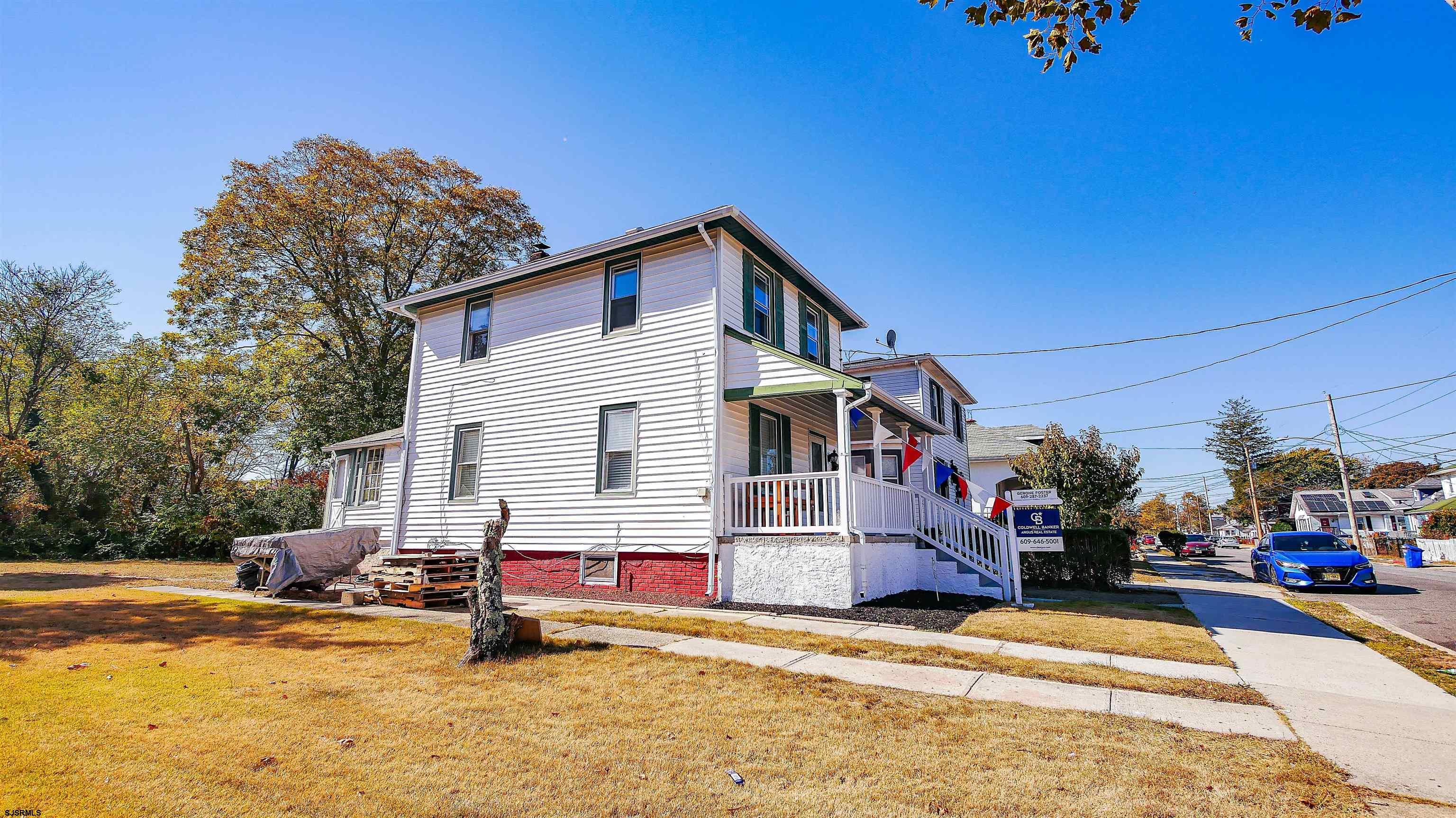 a view of a house with a patio