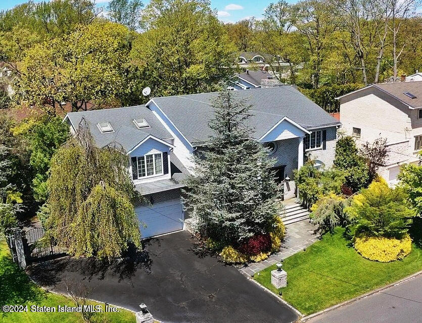 aerial view of a house