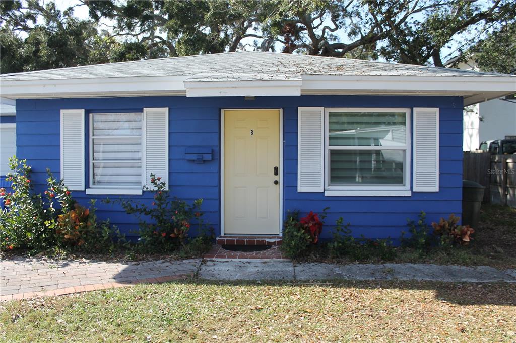 a front view of a house