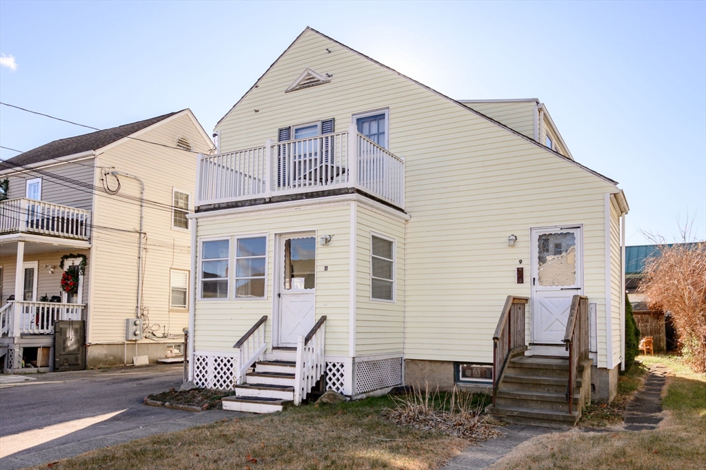 a view of a house with a patio