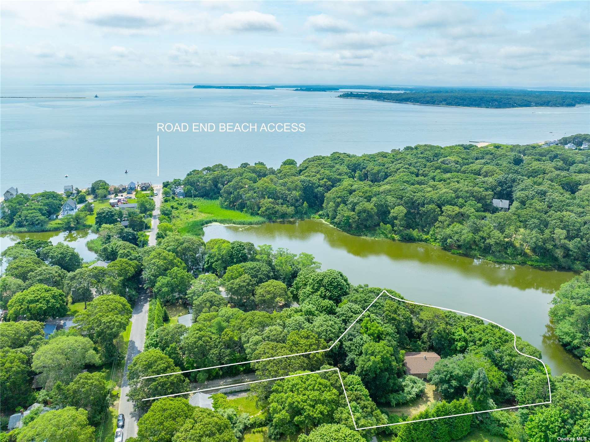 a view of a lake with a lake