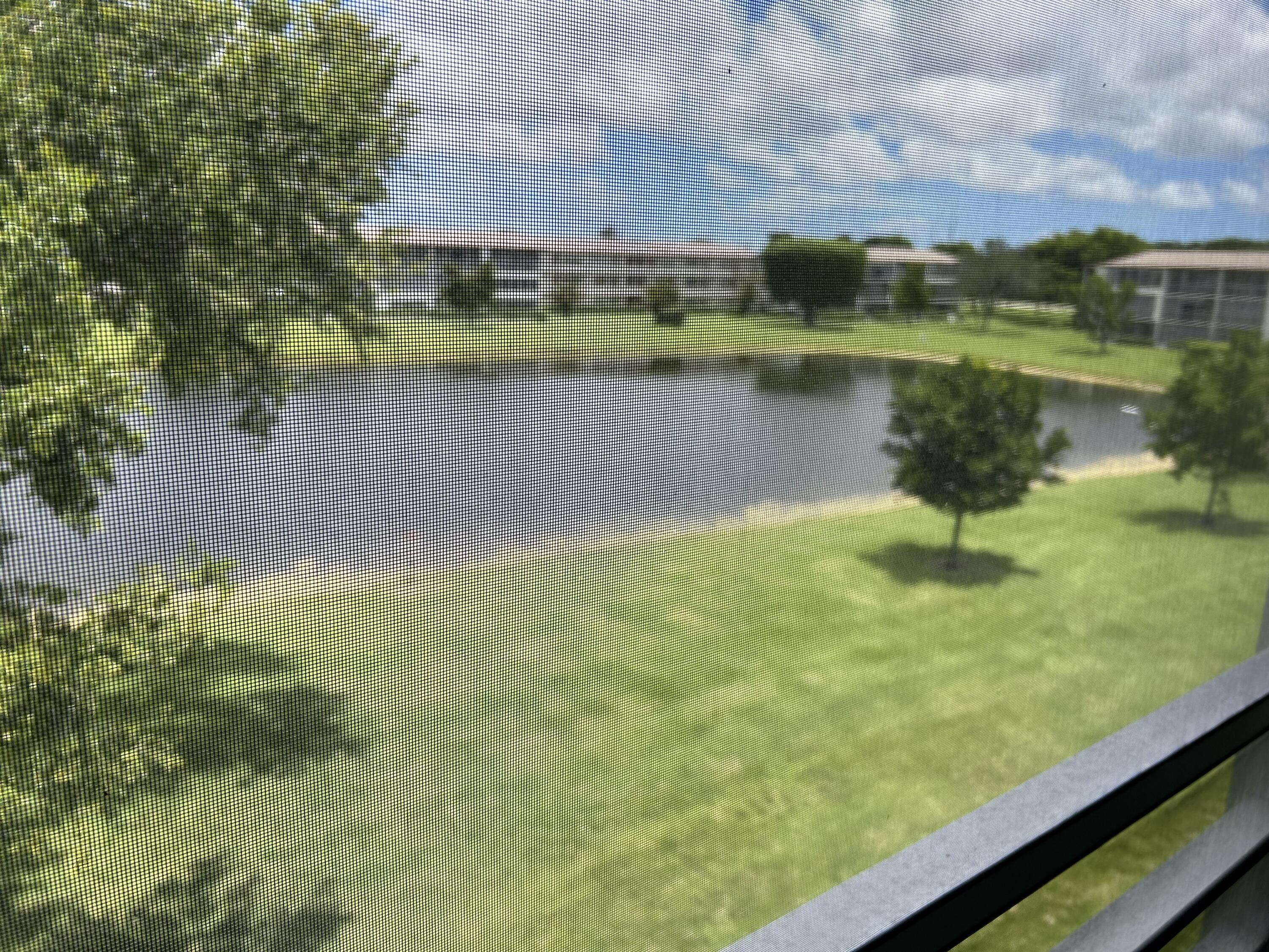 a view of a lake from a yard