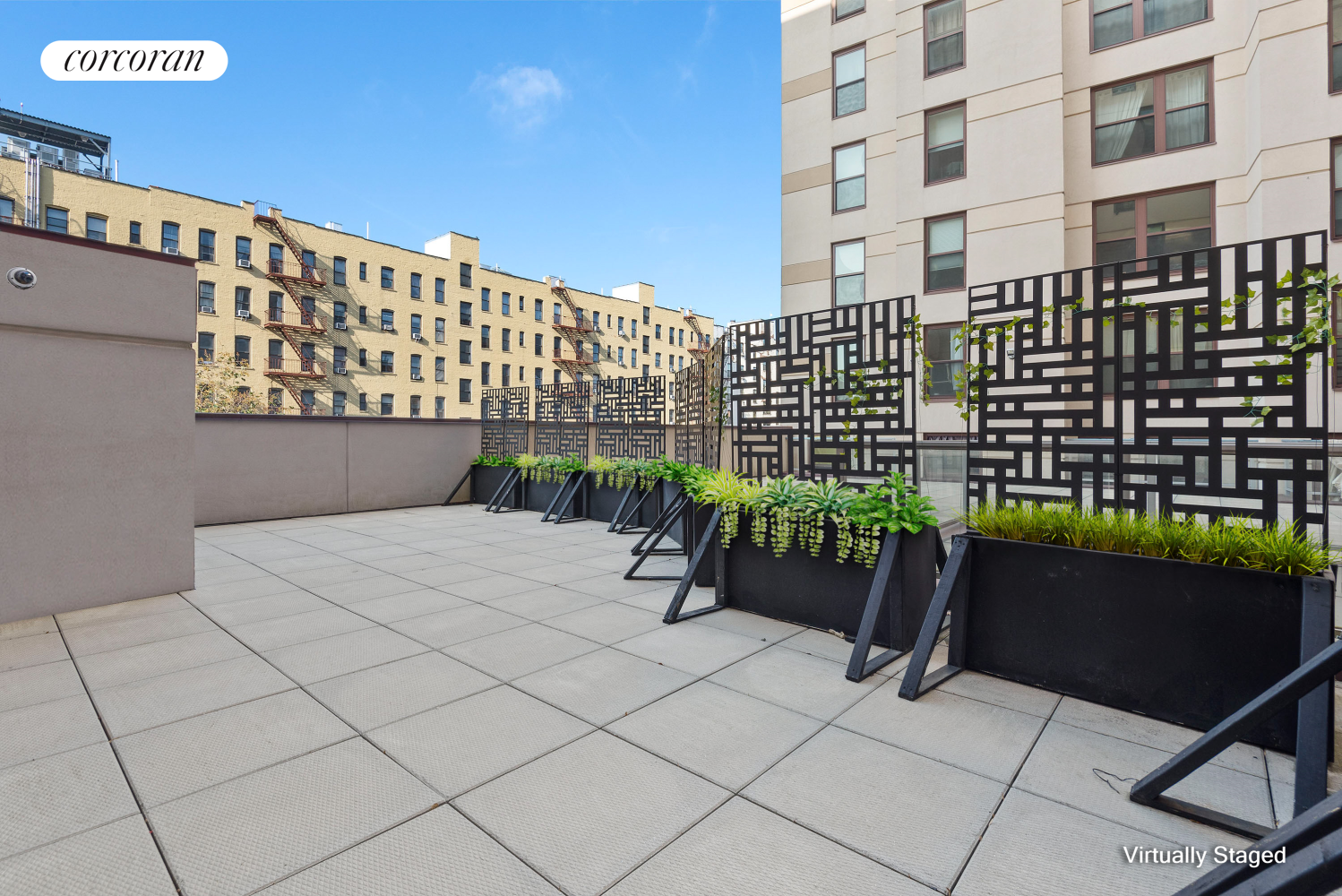 a bench sitting in front of a building