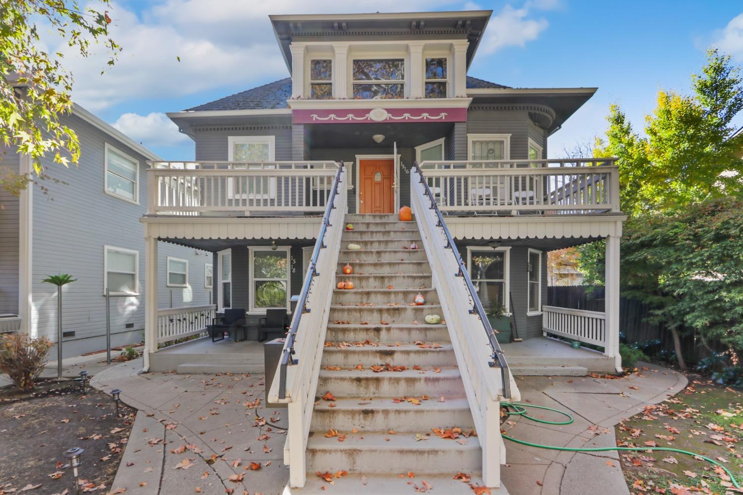 a front view of a house