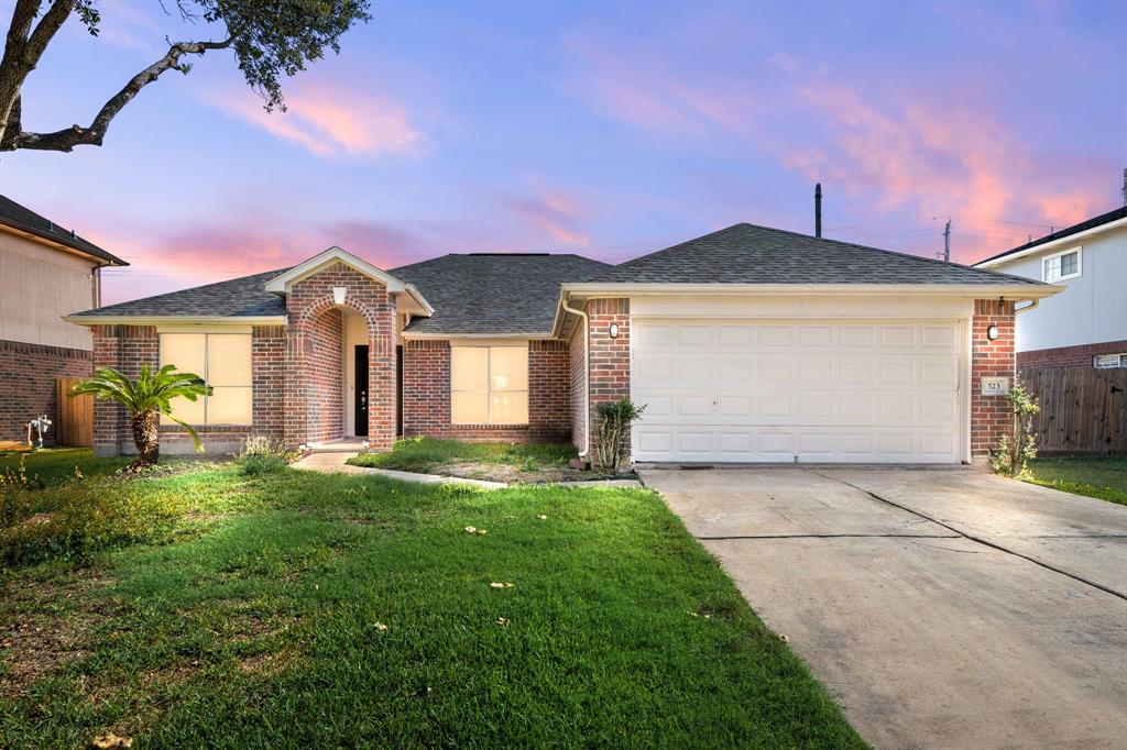 Beautiful brick elevation , home sits on a large lot with ample yard space in front and the back with lush landscaping