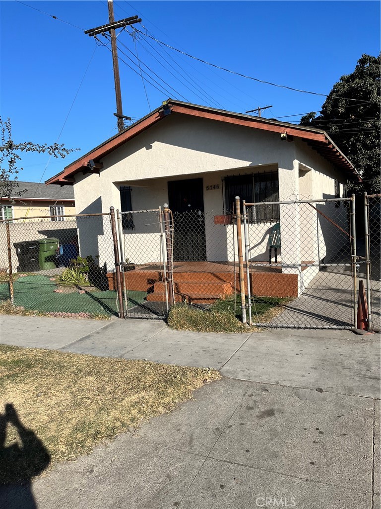 a view of a house with a patio