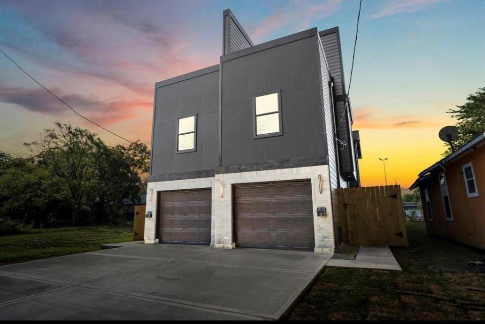 a front view of a house