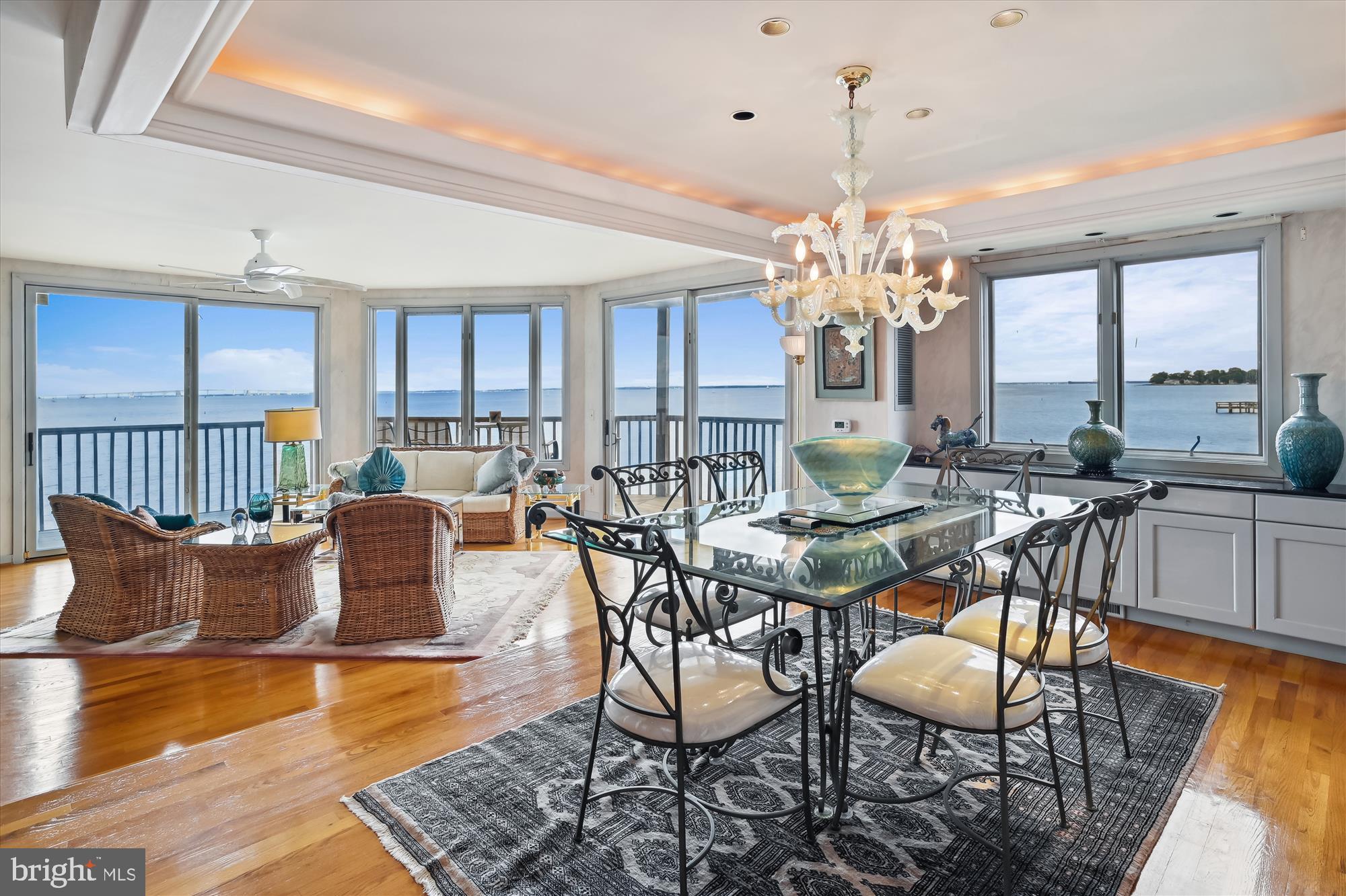 Living Room, Dining Room, and Kitchen View