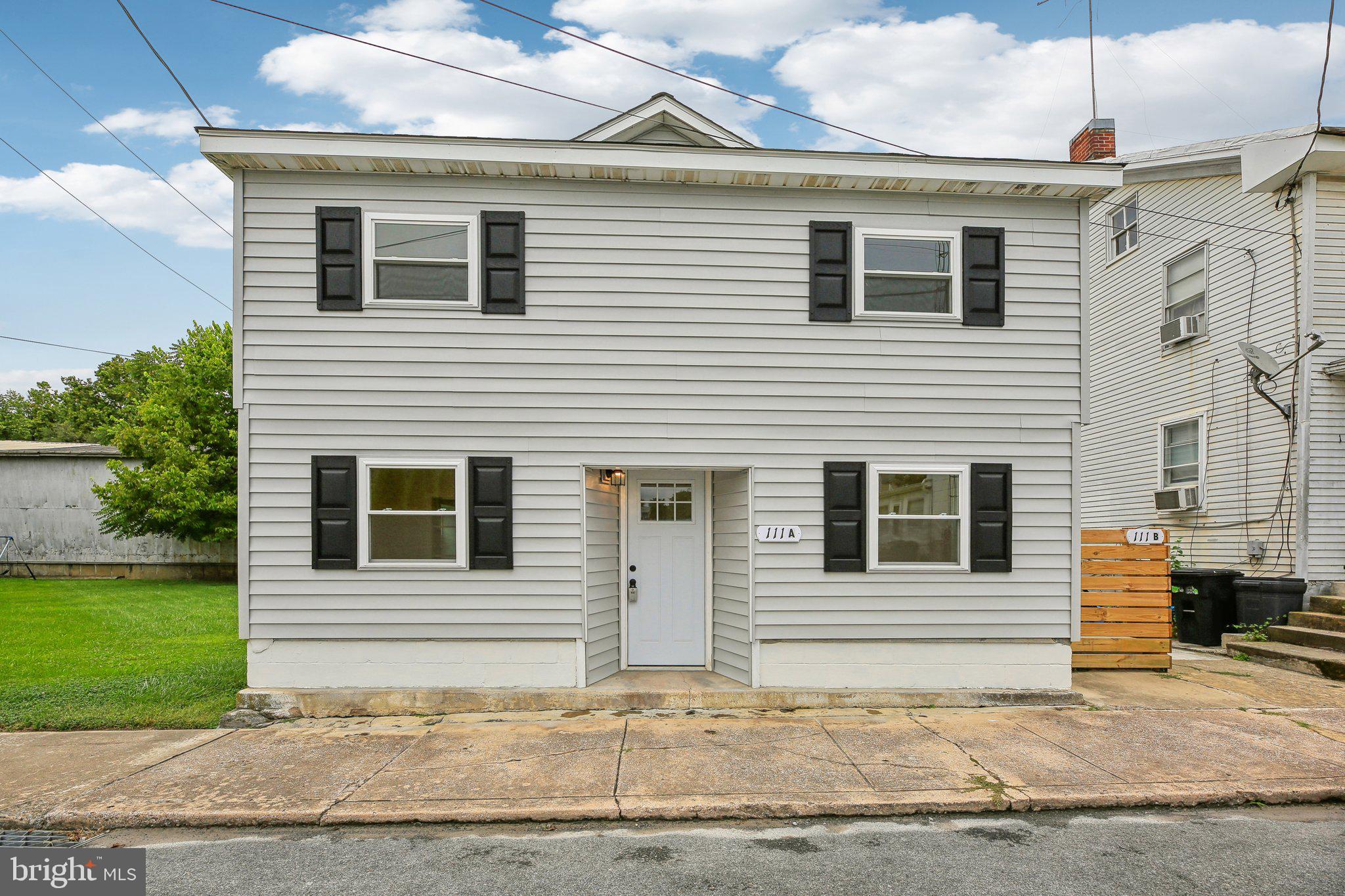 a front view of a house