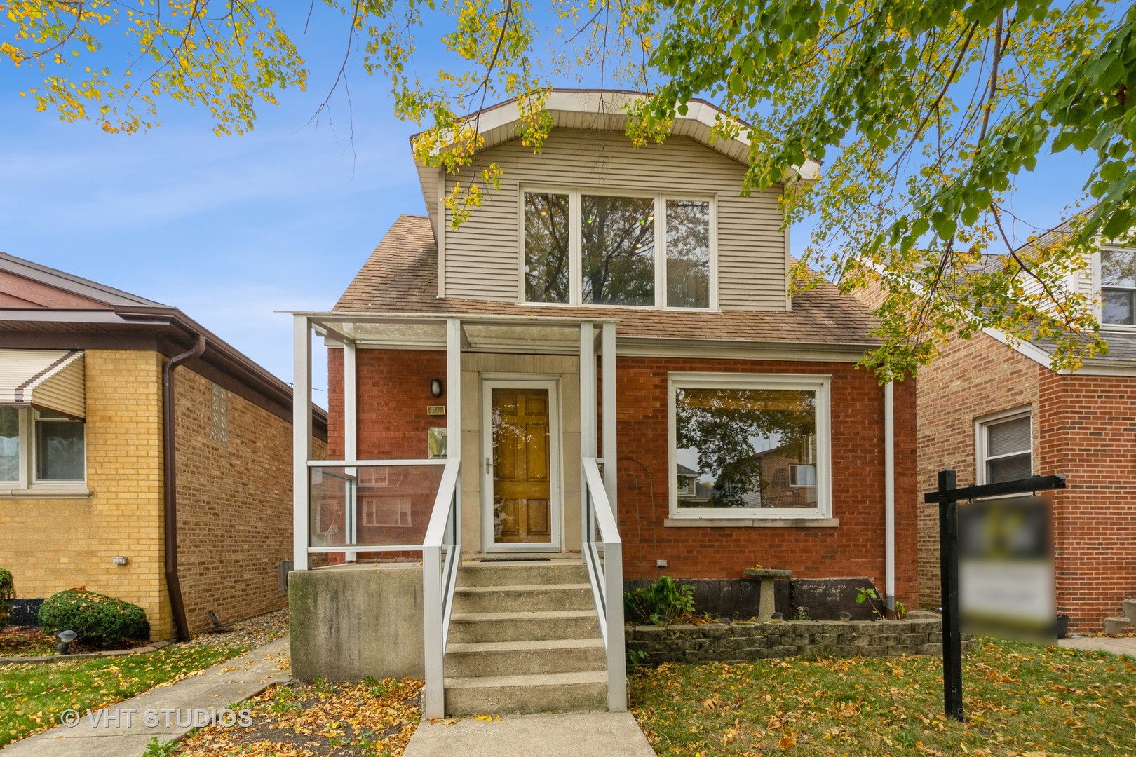 a front view of a house