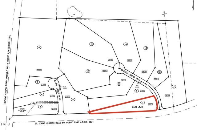 $165,000 | Lot A/2 Lot A/2 Peaceful Creek Trail | Little River Township - Wake County