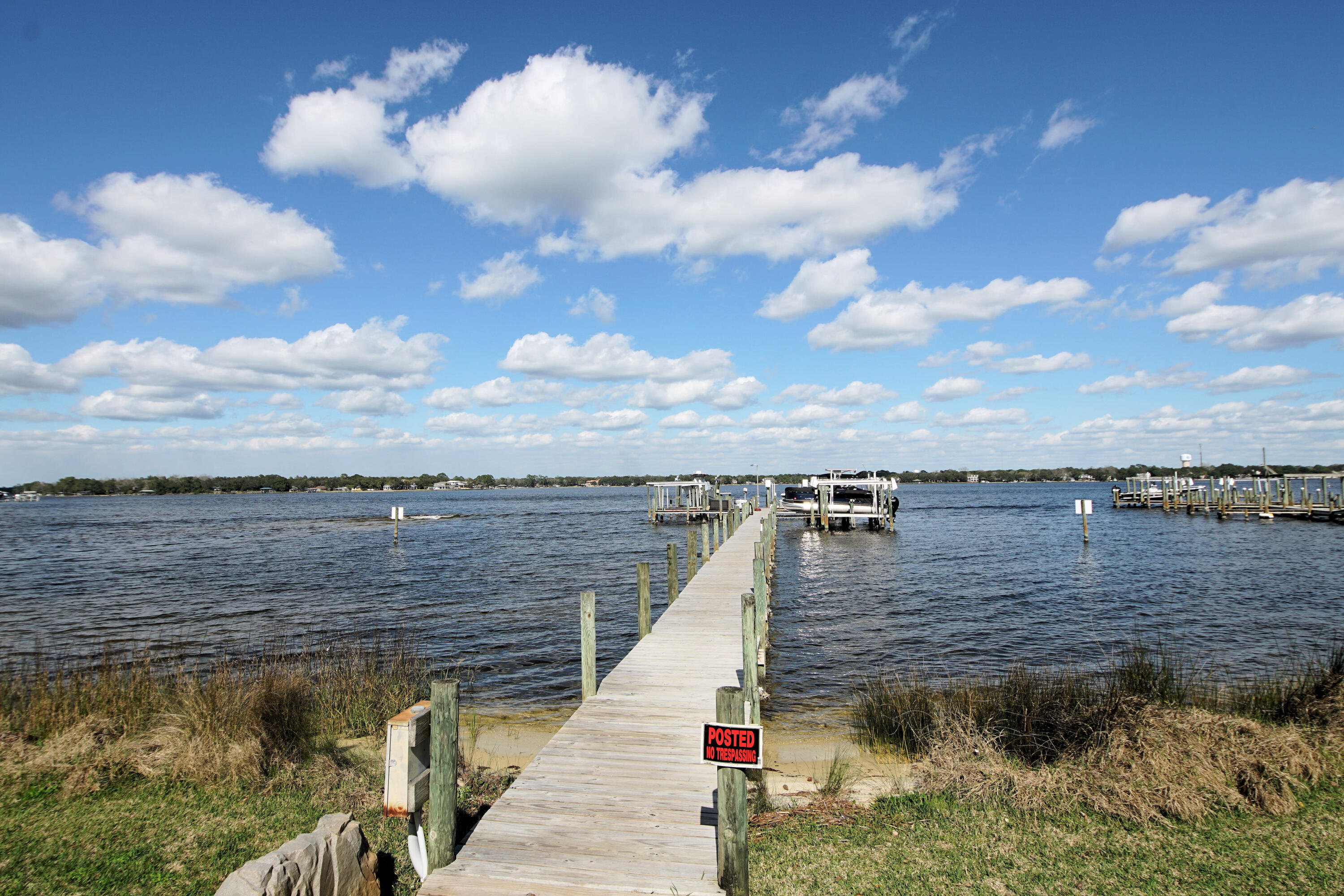 a view of a lake and outdoor space