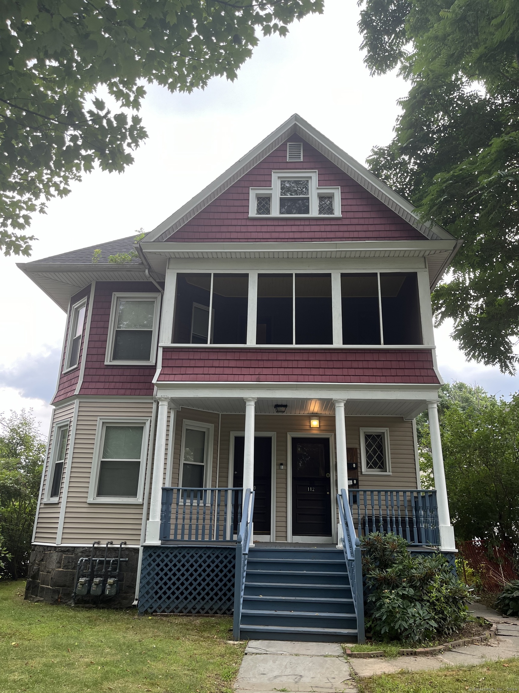 a front view of a house