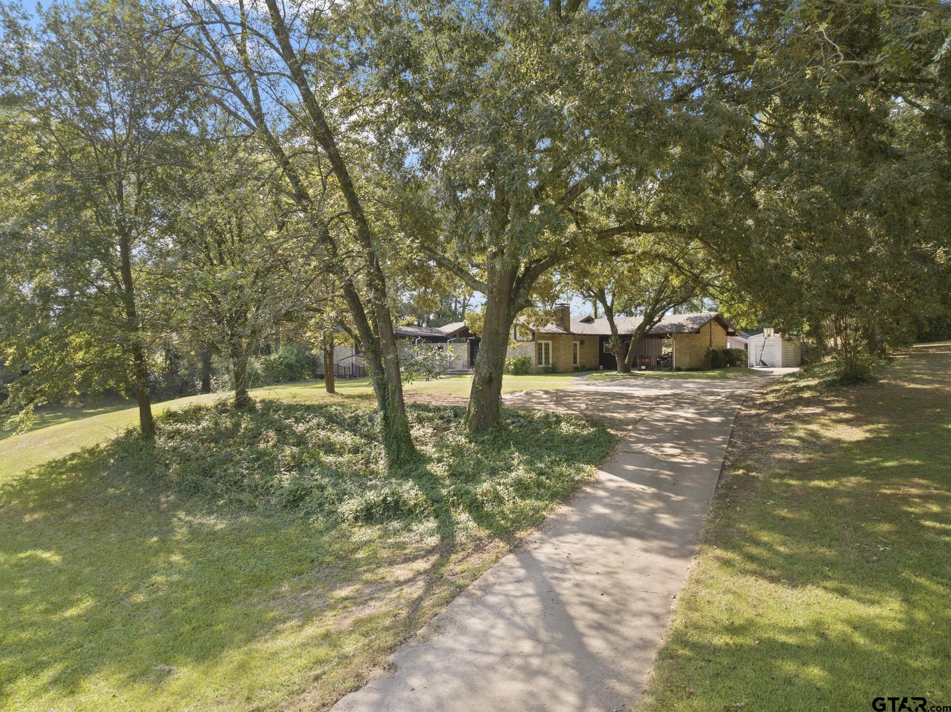 a view of yard with trees