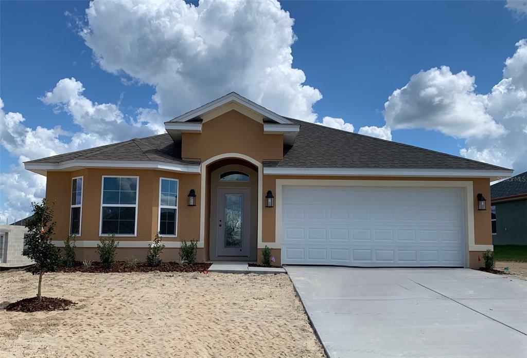 a front view of a house