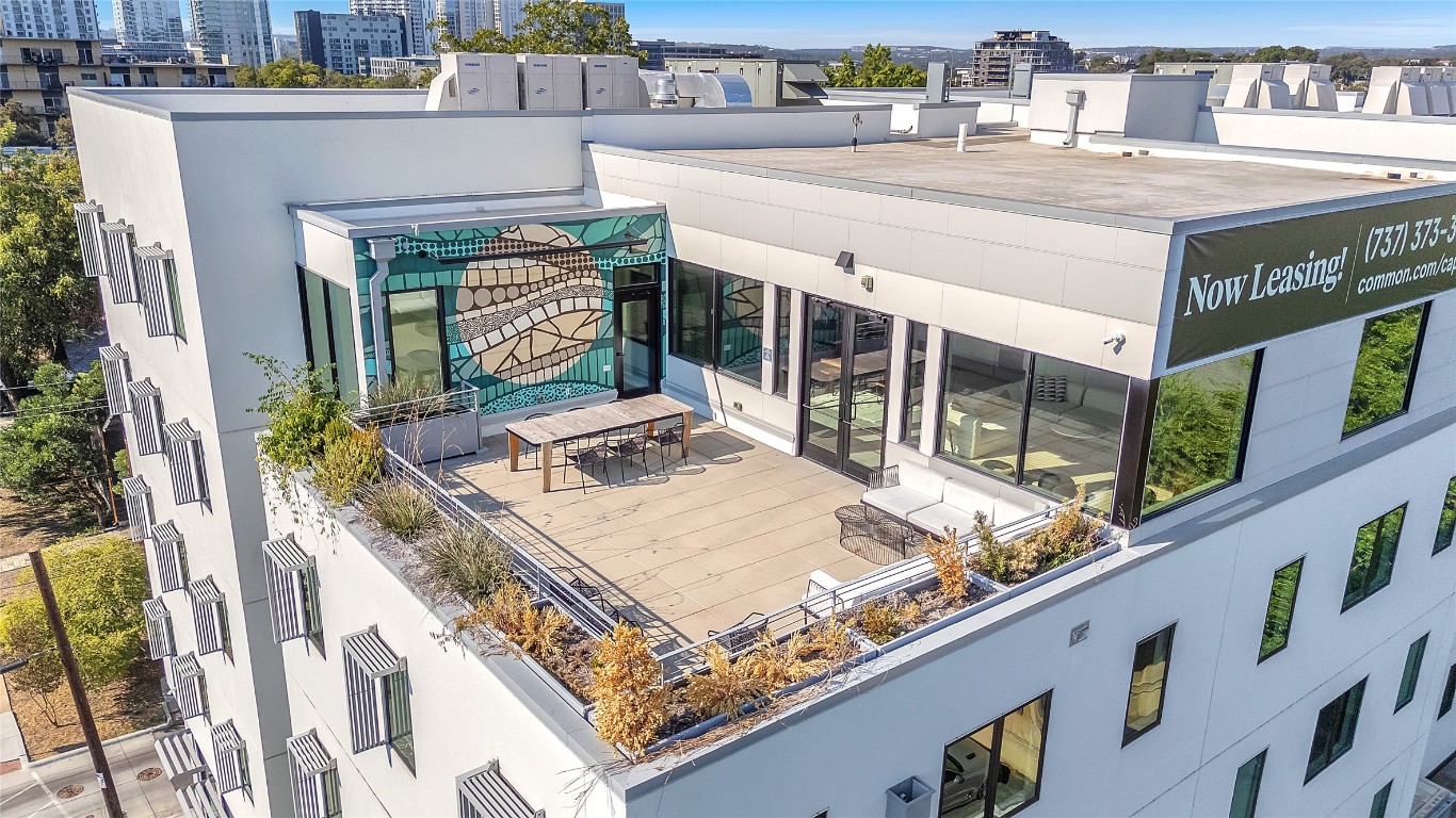 a view of balcony with a outdoor space