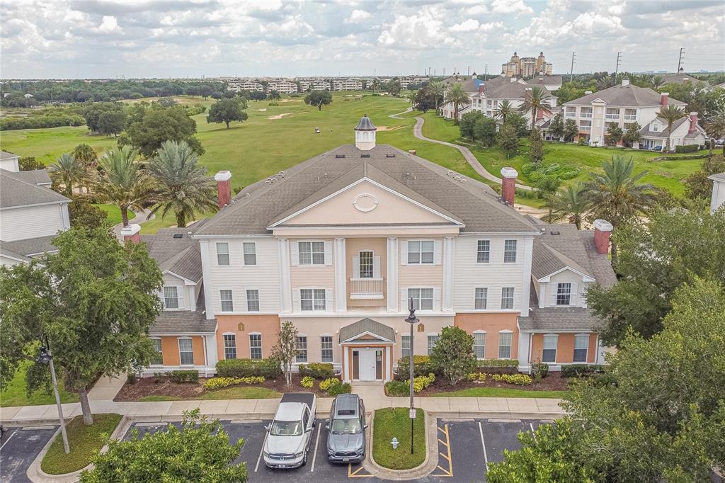 a aerial view of a house with a ocean view