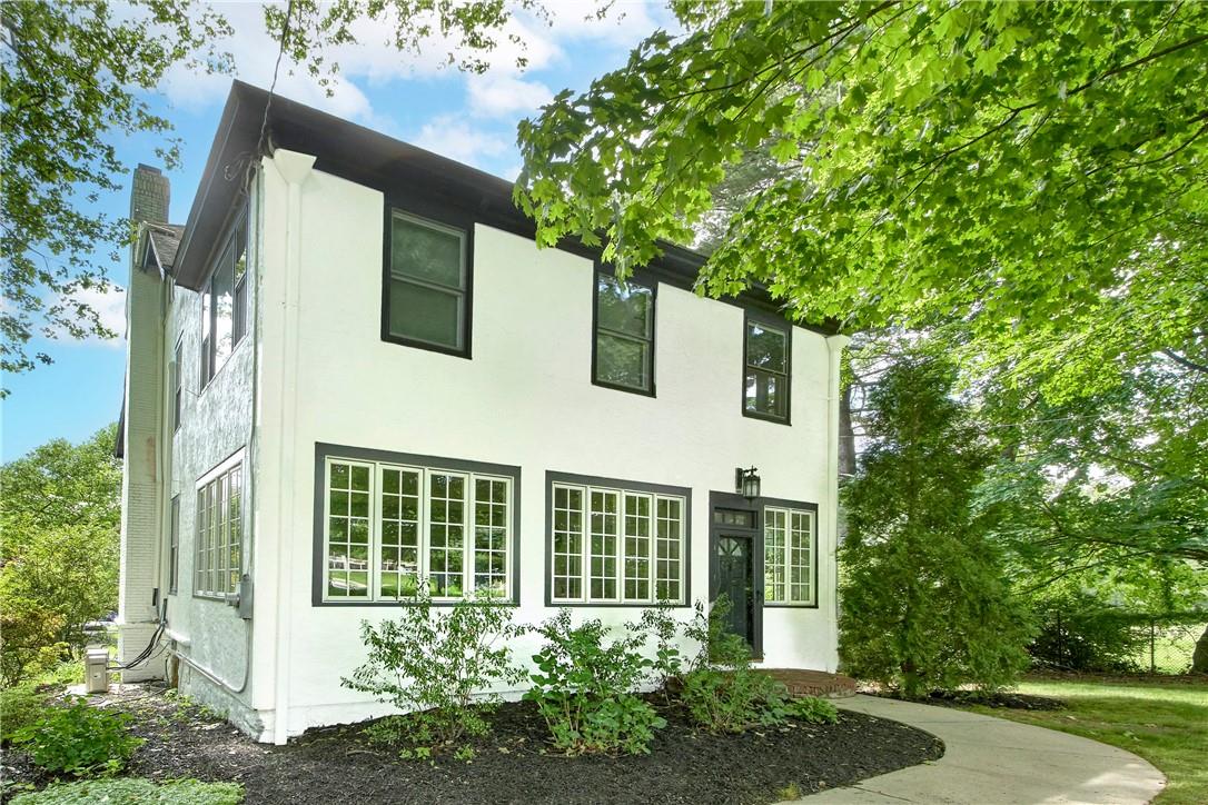 a house view with a garden space