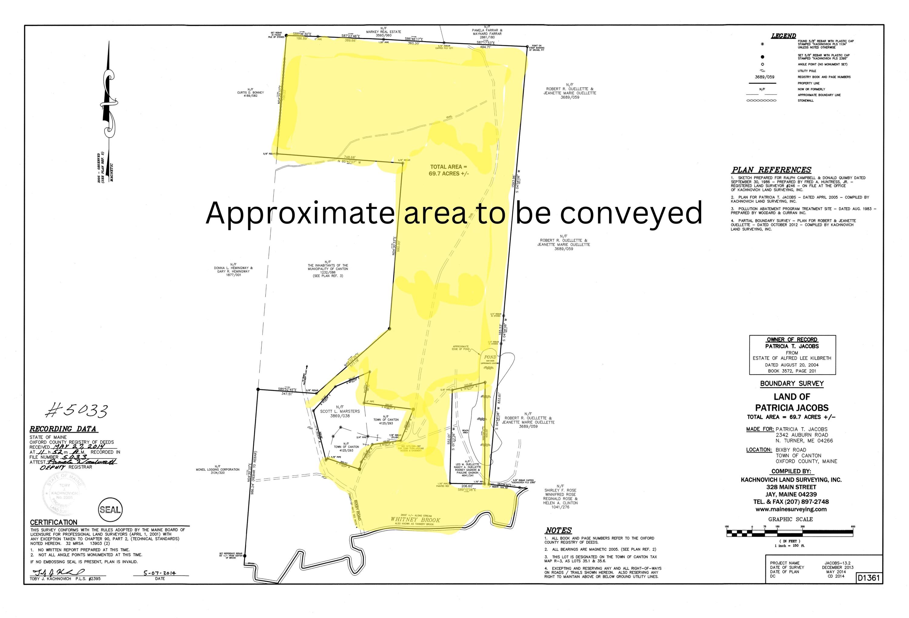 Survey with highlighted area