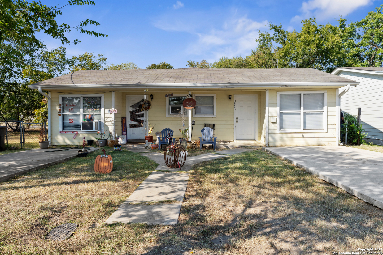 a view of a house with patio