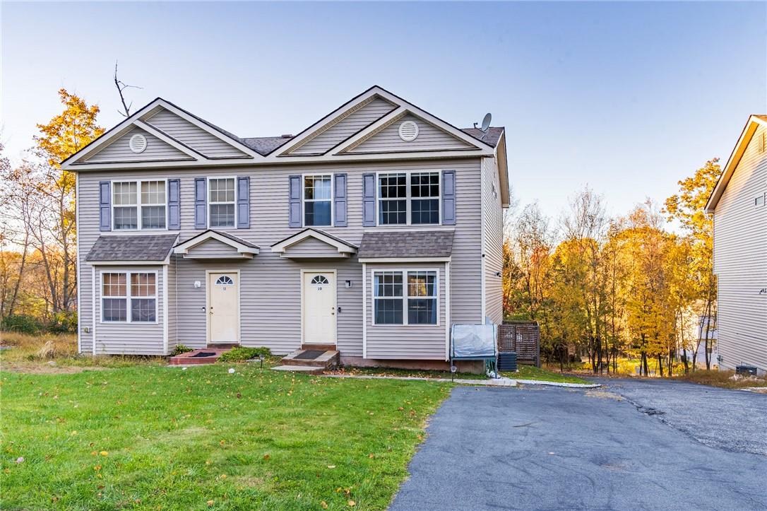 View of front of home with a front yard