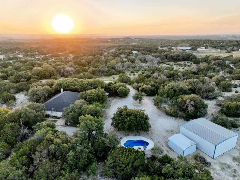 an aerial view of multiple house