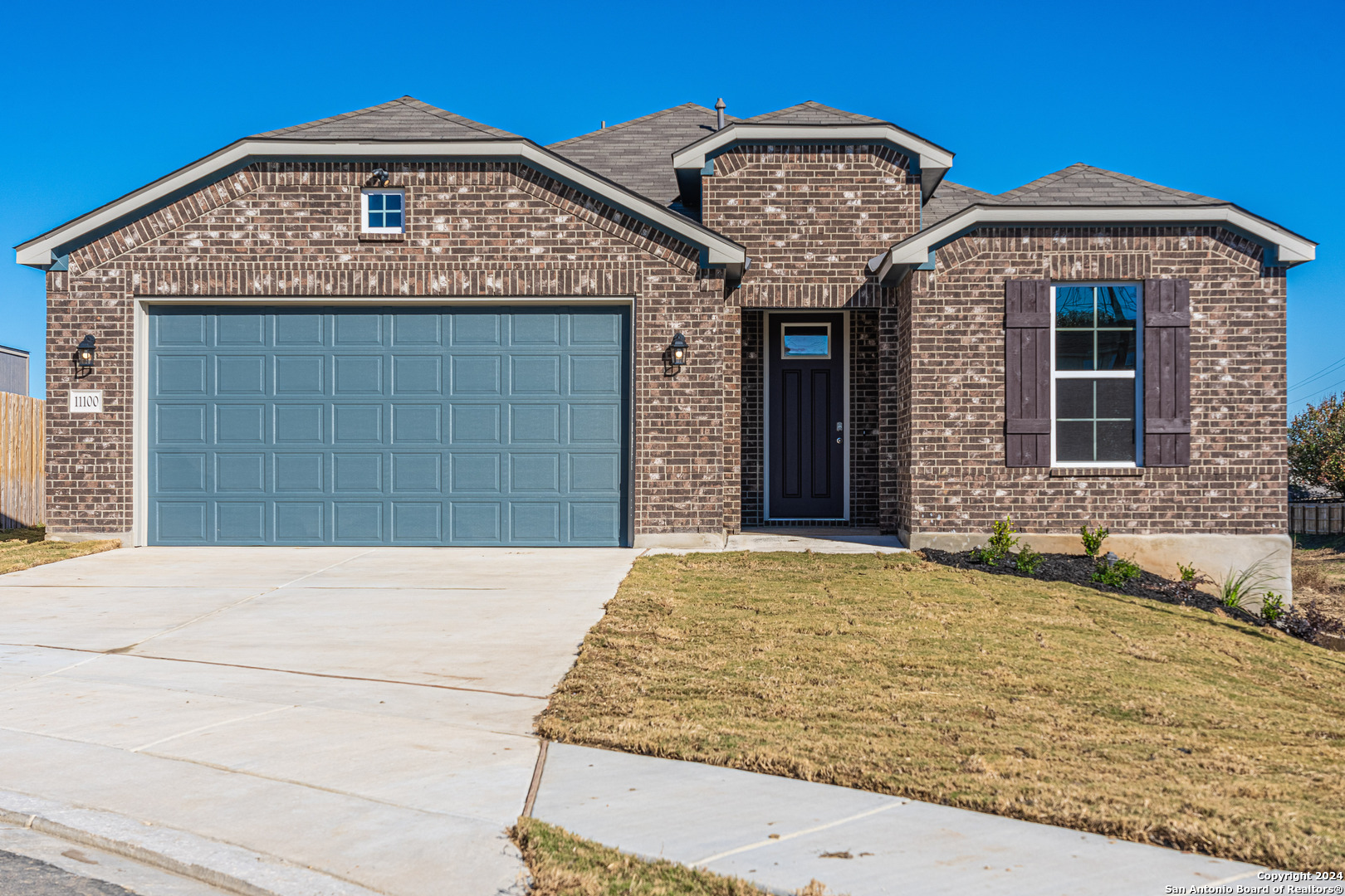 a front view of a house