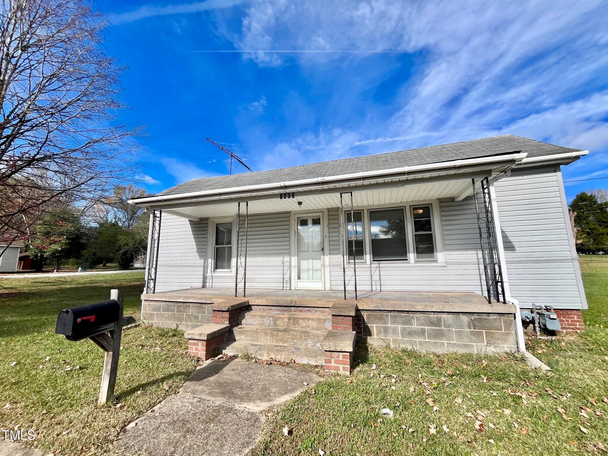 front view of a house with a porch