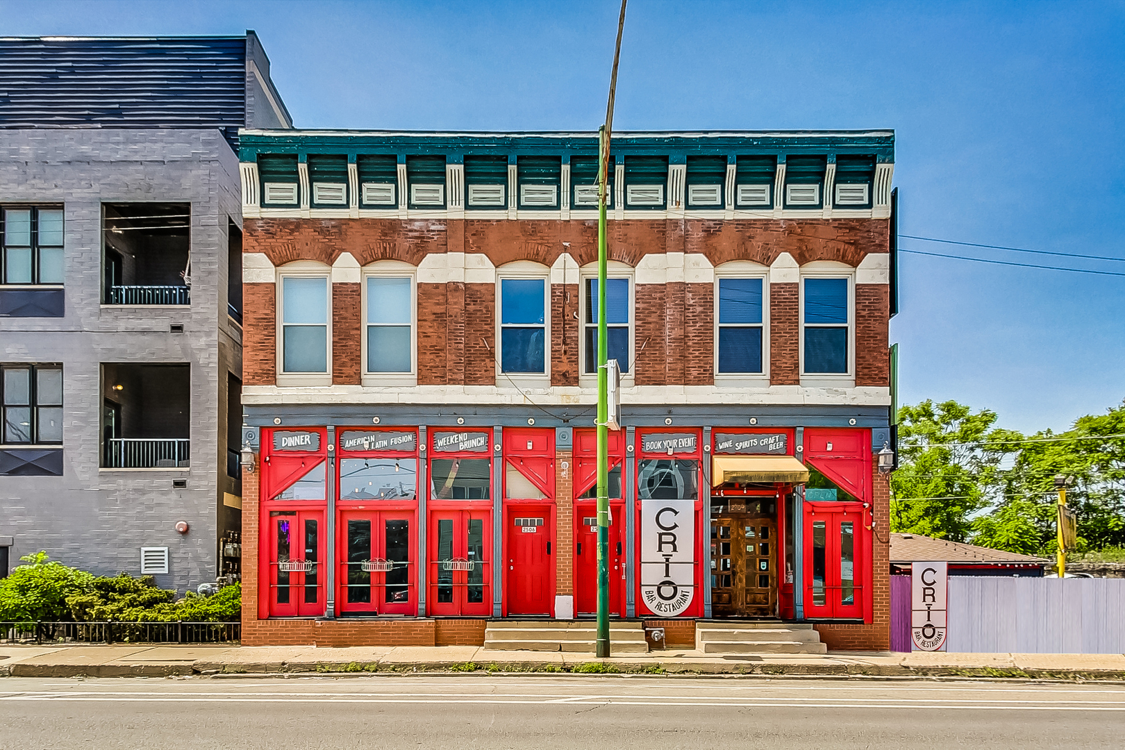 a view of building with a entrance