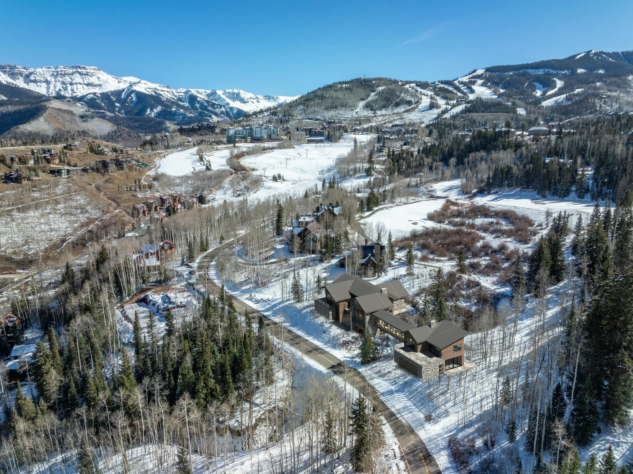 a view of outdoor space and mountains