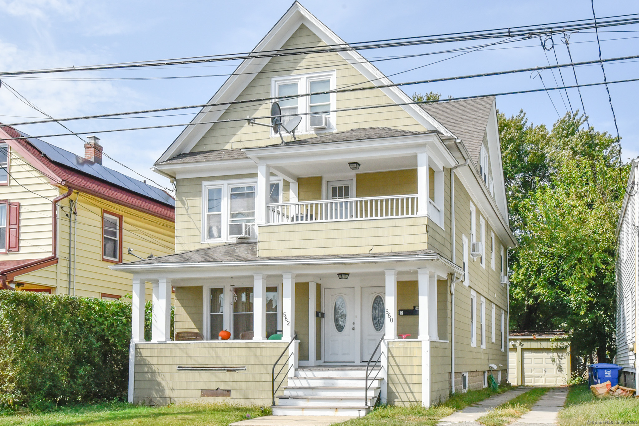 a front view of a house