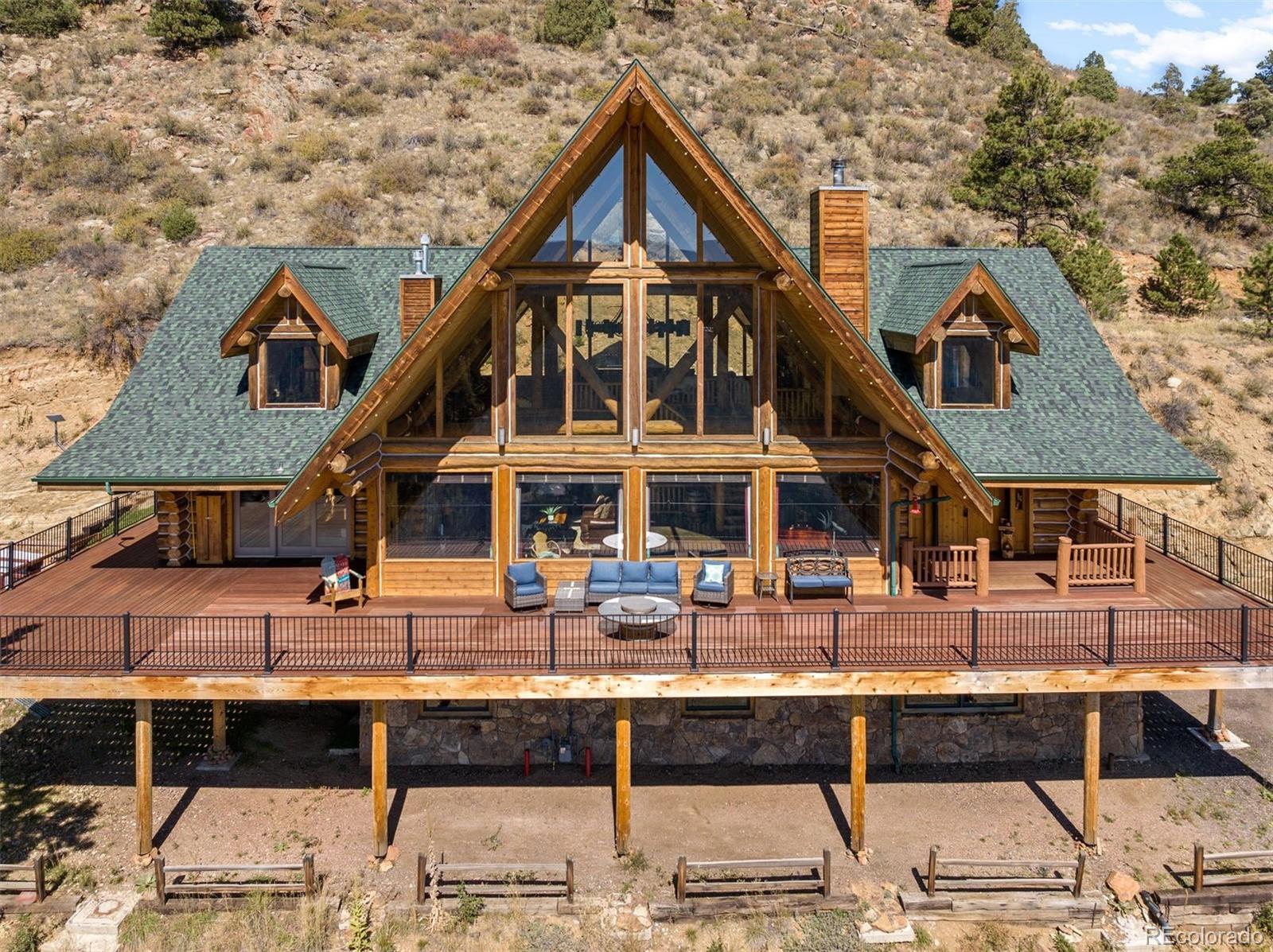 a front view of a house with swimming pool