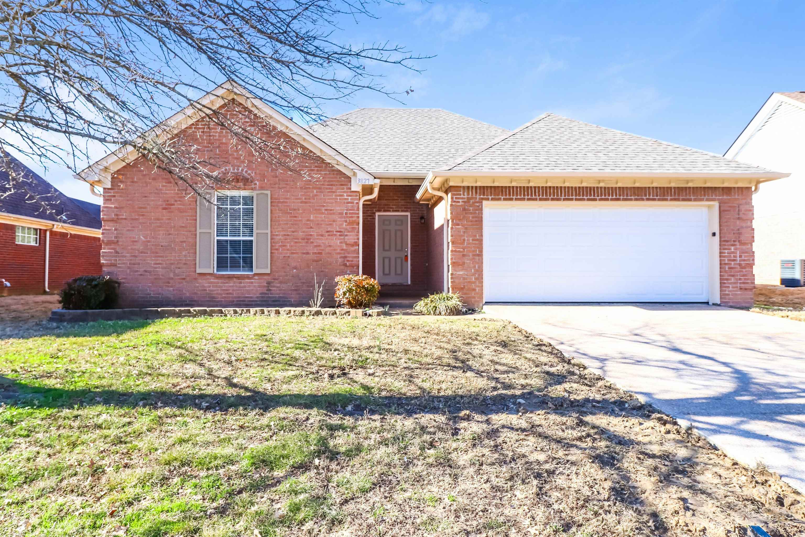 a front view of a house