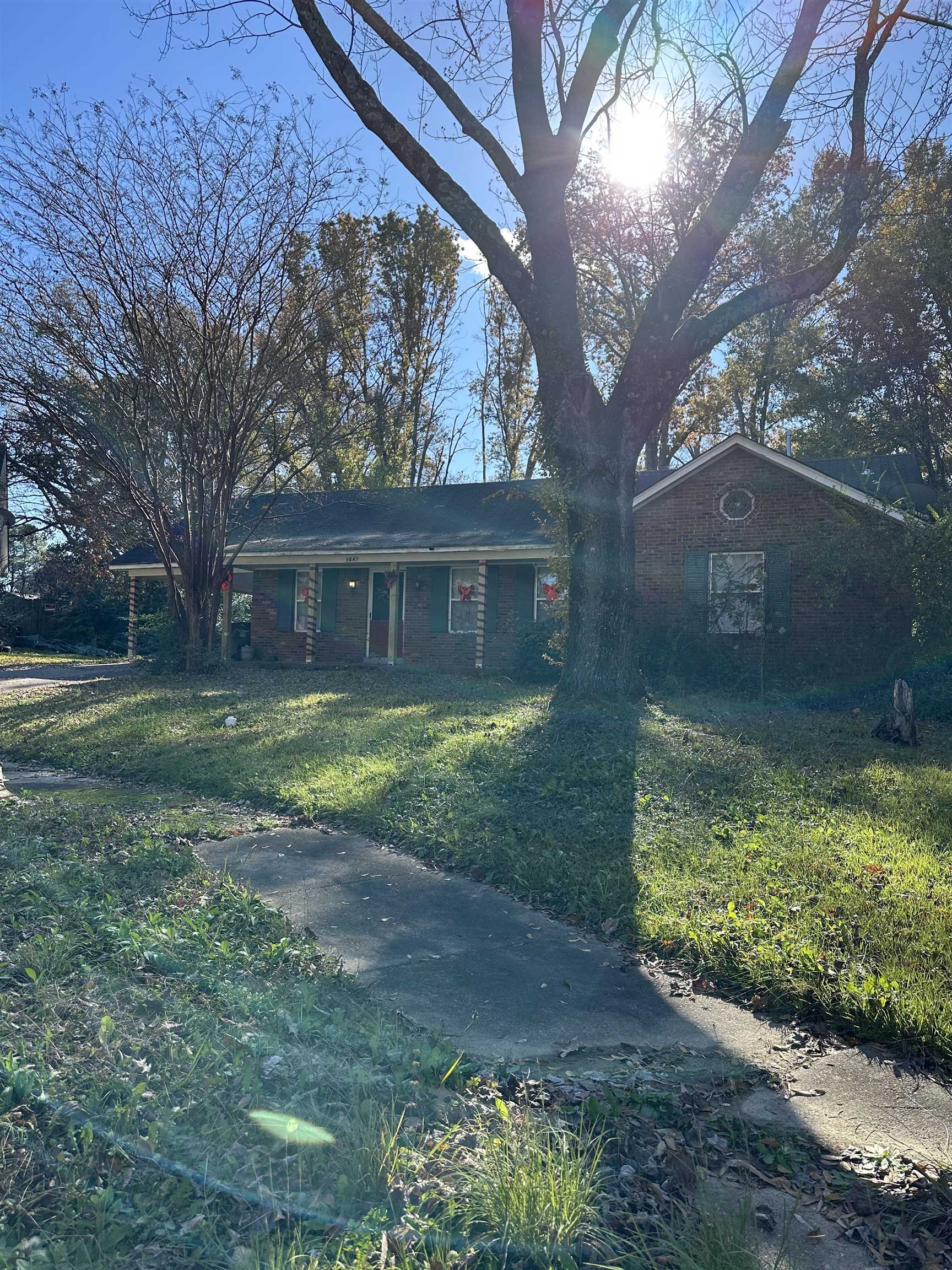 a view of a house with a yard