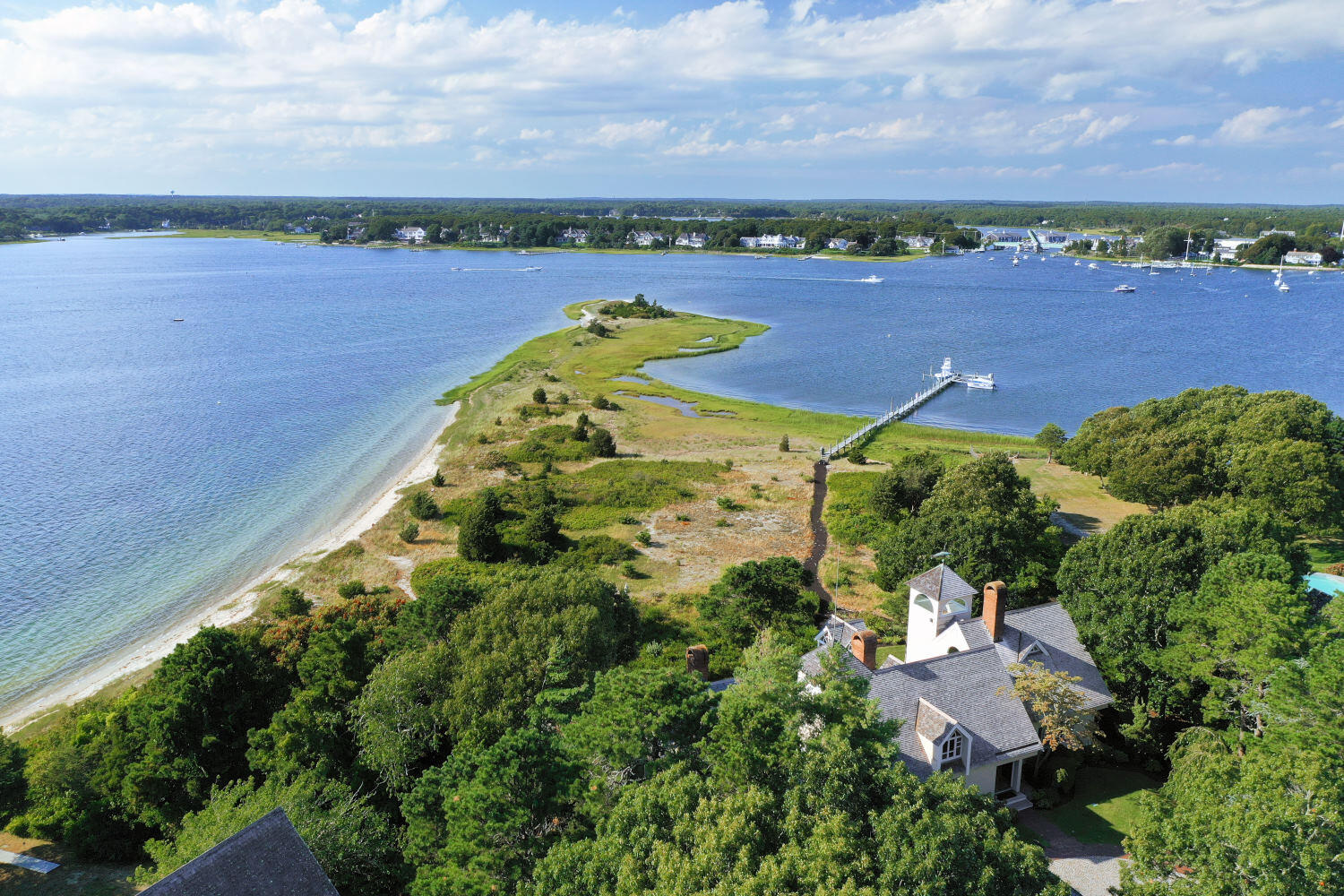 an aerial view of a houses with outdoor space