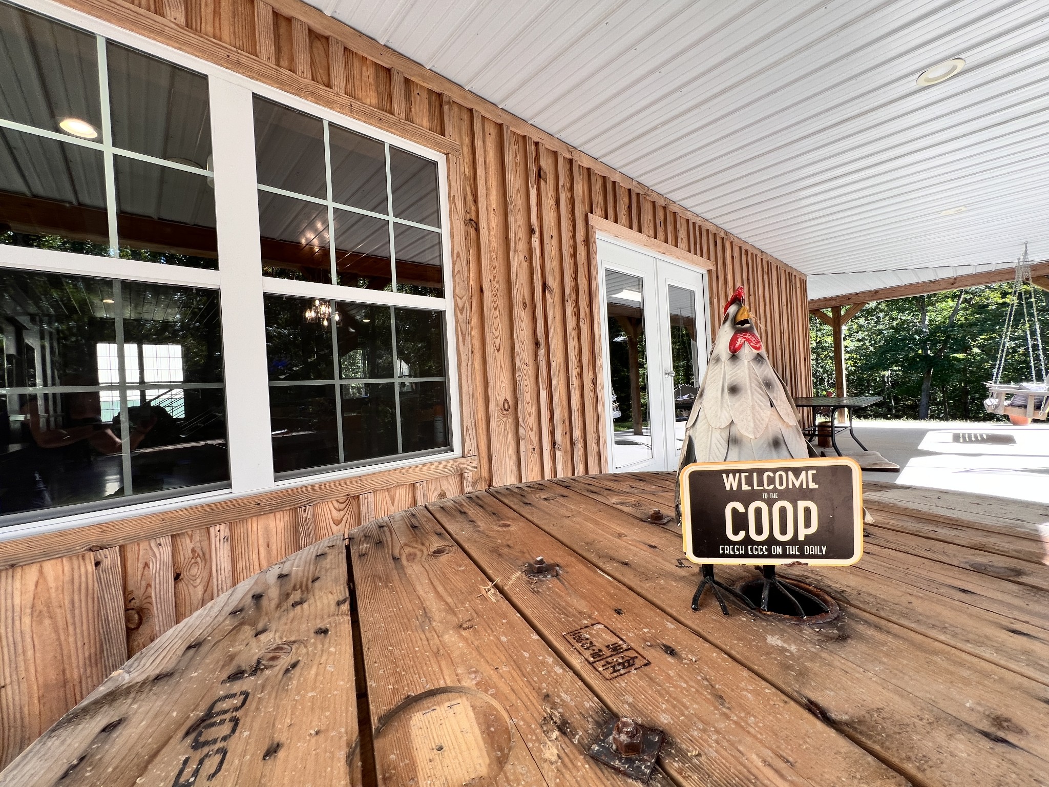 a view of a house with wooden floor