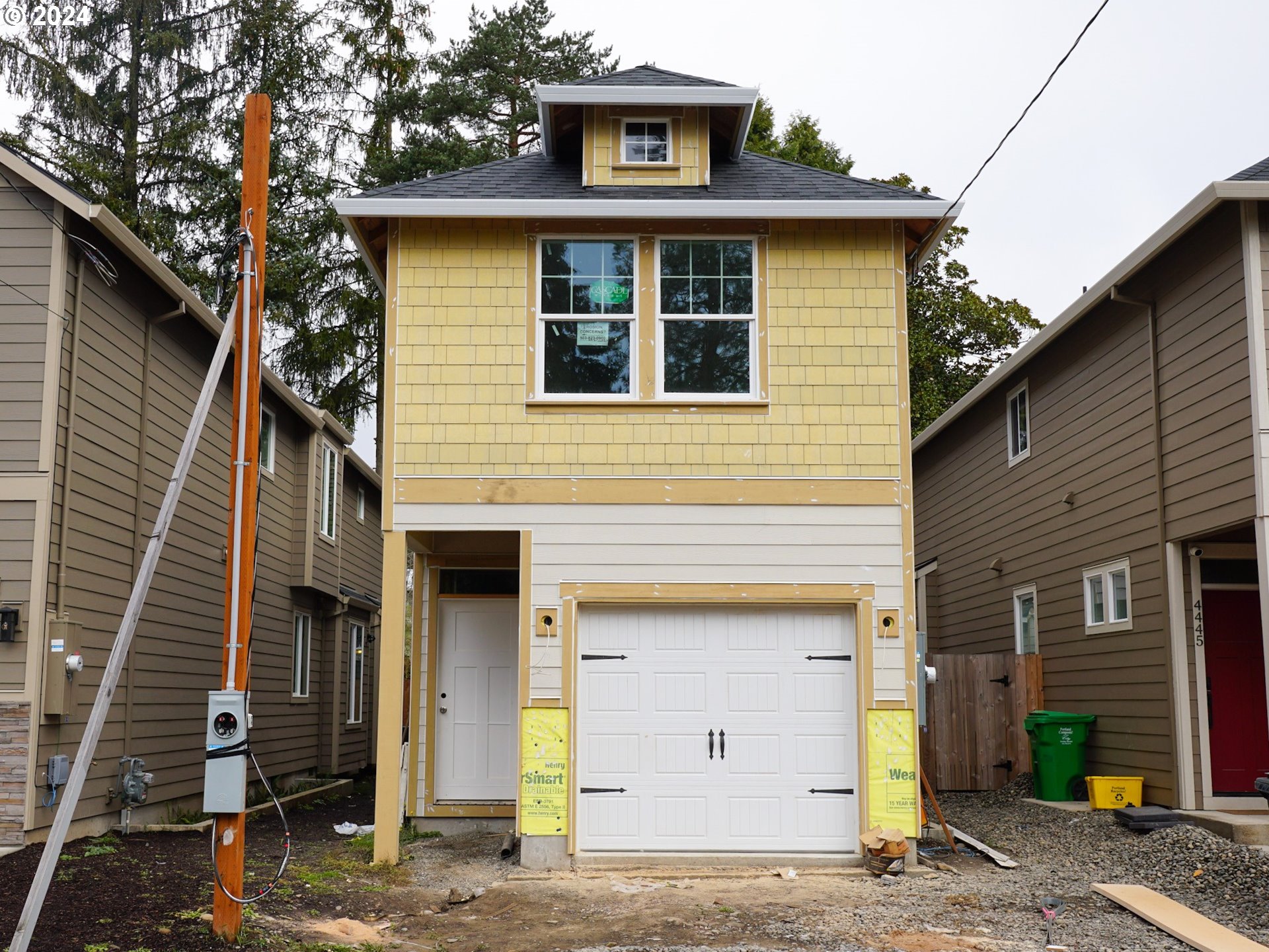 a front view of a house