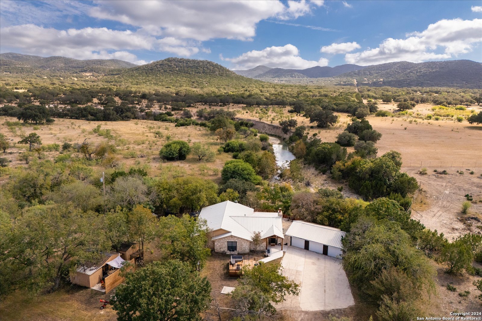 an aerial view of multiple house