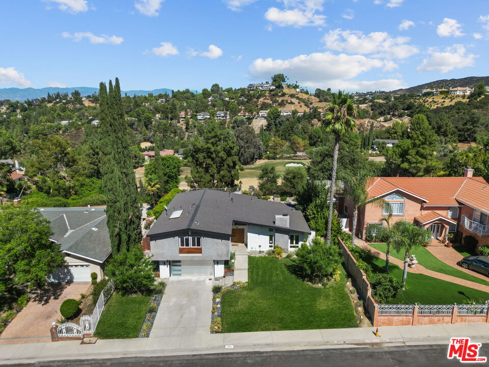 an aerial view of multiple house