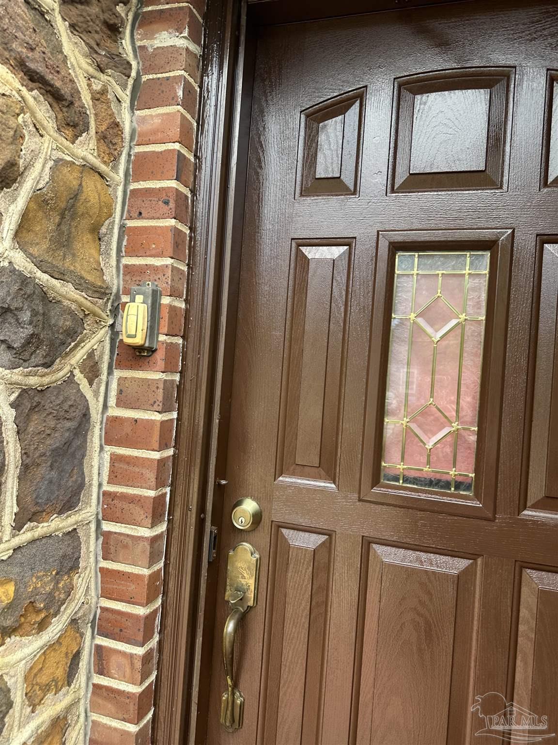 a view of a door with a glass door