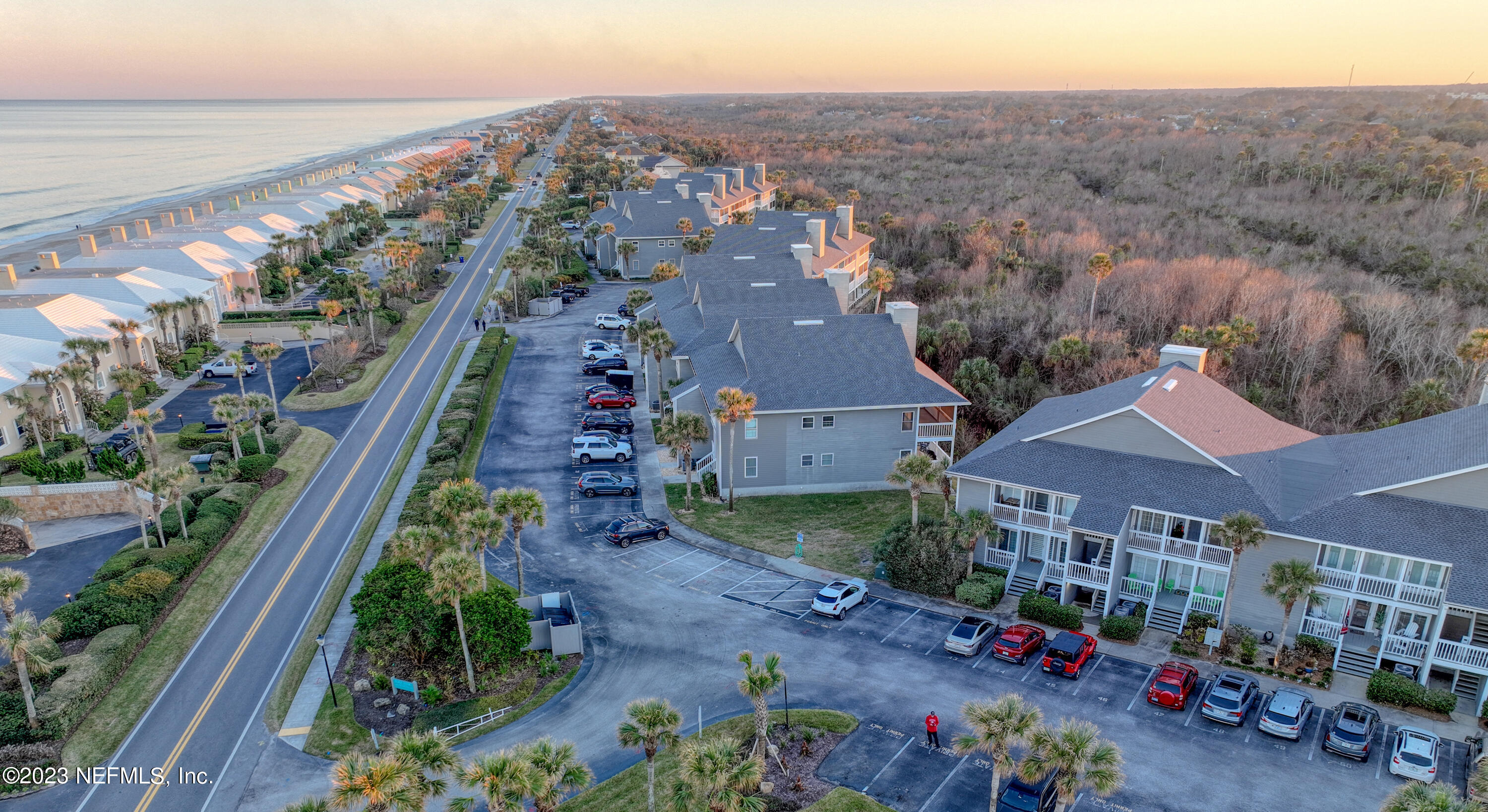 an aerial view of multiple house