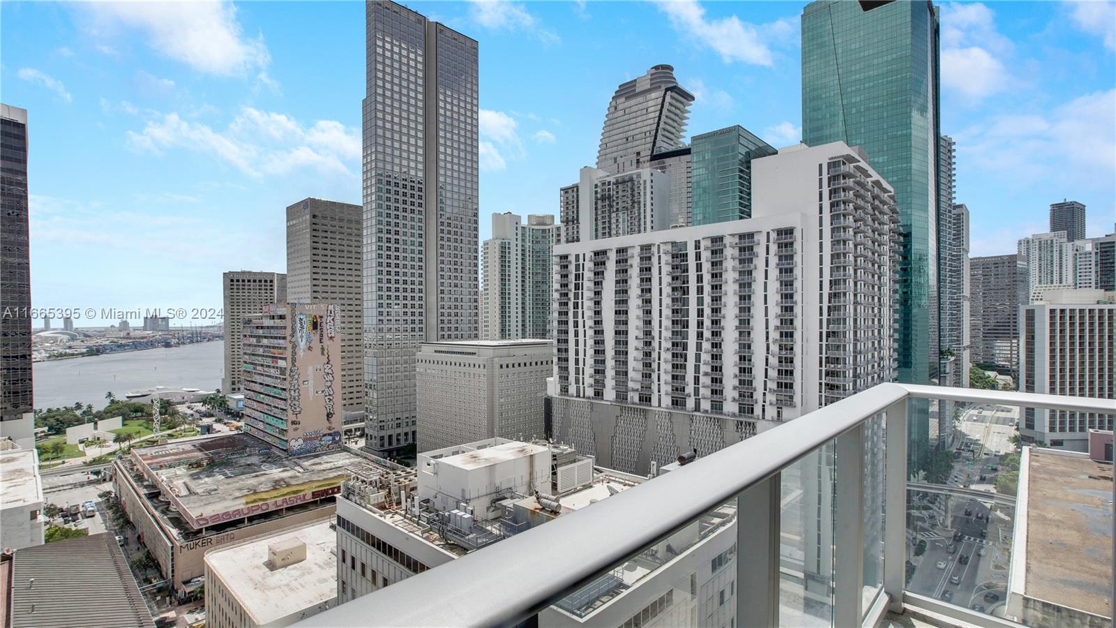 a view of roof deck with city view